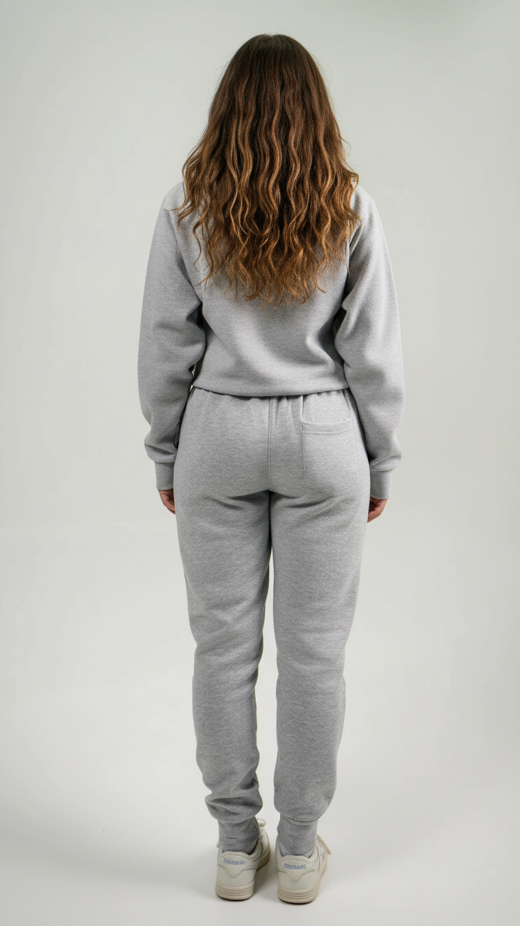 Heather Gray Crop Top SweatSuit