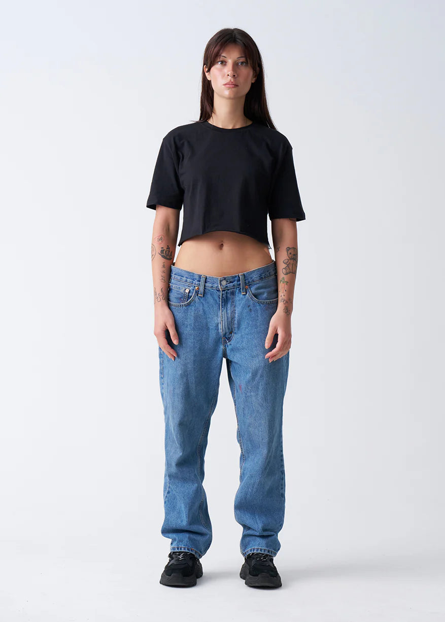 Combed Cotton Crop Top T-Shirt