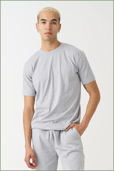 Grey Combed Cotton T-Shirt