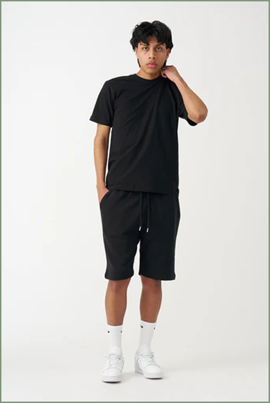 Black T-Shirt And Short Set