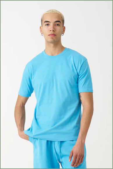 Sky Blue Combed Cotton T-Shirt