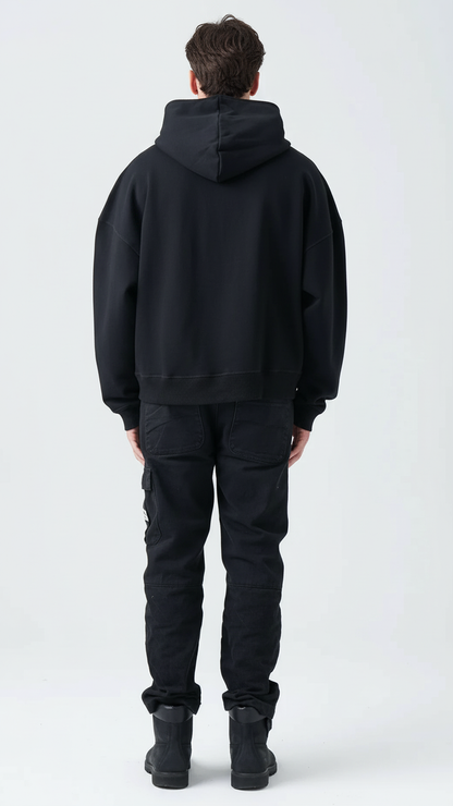 14 OZ Oversized Boxy Cropped Heavyweight Full-Zip Sweatshirt