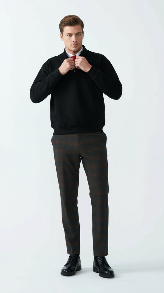 14 OZ Oversized Heavyweight Fleece Quarter-Zip