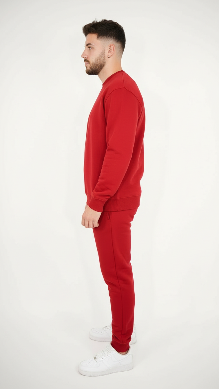 Tight Fleece Crew-Neck SweatSuit