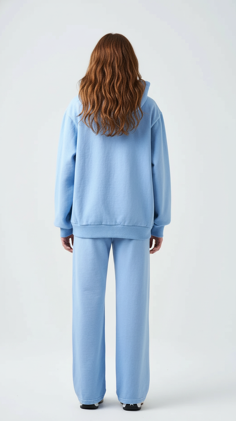 14 OZ French Terry Garment Dye Fleece Hooded Sweatsuit