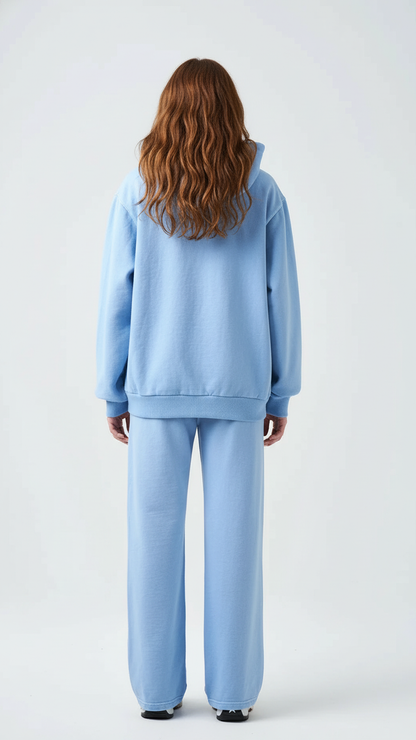 14 OZ French Terry Garment Dye Fleece Hooded Sweatsuit