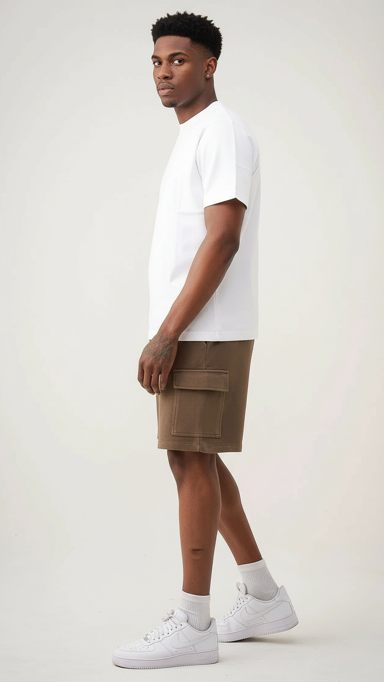 12 OZ Garment Dye Interlock Cargo Shorts