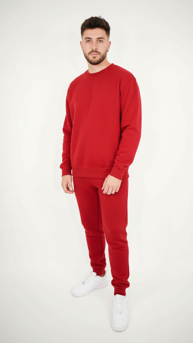 Tight Fleece Crew-Neck SweatSuit