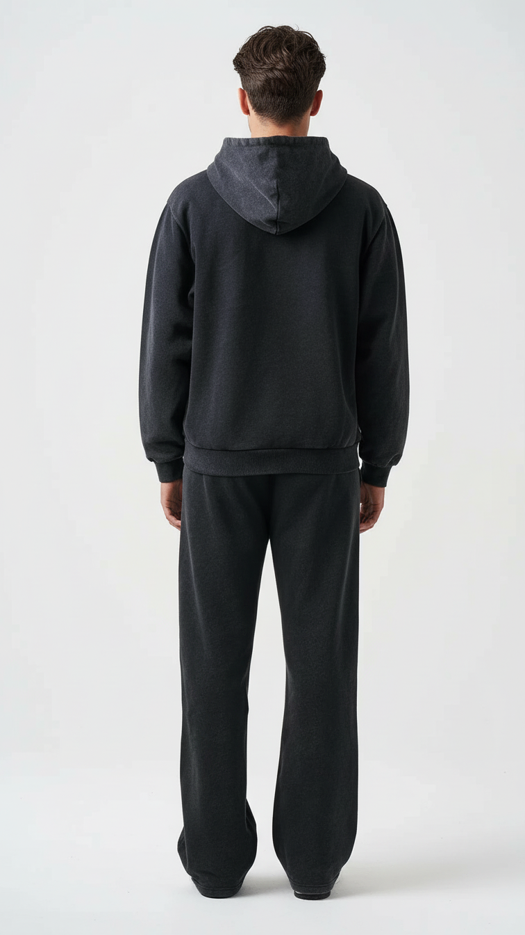 14 OZ Two-Way Zip Garment Dyed French Terry Sweatsuit