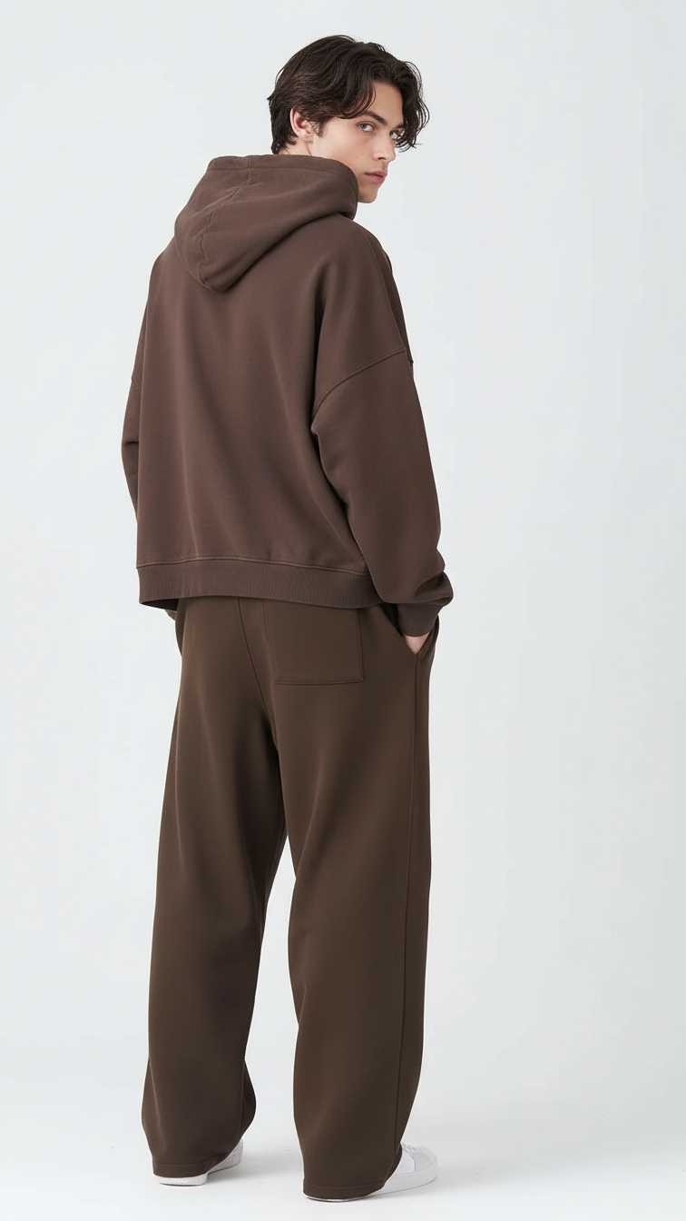 14 OZ Garment Wash French Terry Oversized Boxy Distressed Fleece Sweatsuit (Copy)