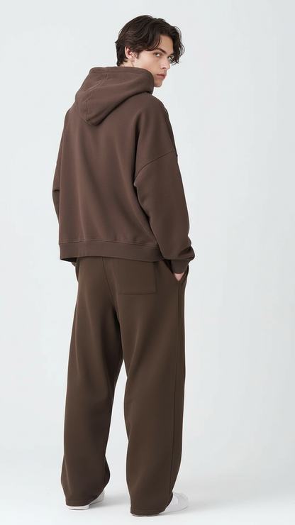 14 OZ Garment Wash French Terry Oversized Boxy Distressed Fleece Sweatsuit (Copy)