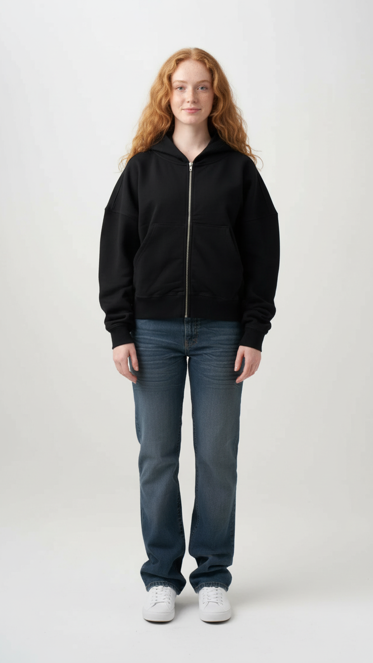14 OZ Women's Heavyweight Full-Zip Hooded Sweatshirt