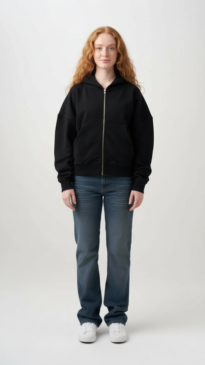14 OZ Women's Heavyweight Full-Zip Hooded Sweatshirt