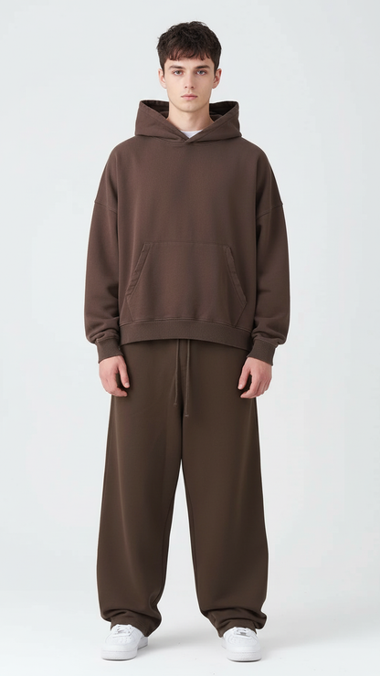 14 OZ Garment Wash French Terry Oversized Boxy Distressed Fleece Sweatsuit (Copy)