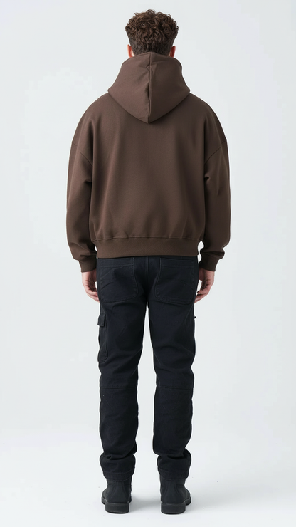 14 OZ Oversized Boxy Cropped Heavyweight Full-Zip Sweatshirt