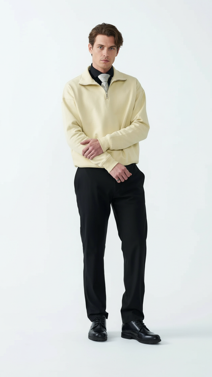 14 OZ Oversized Heavyweight Fleece Quarter-Zip