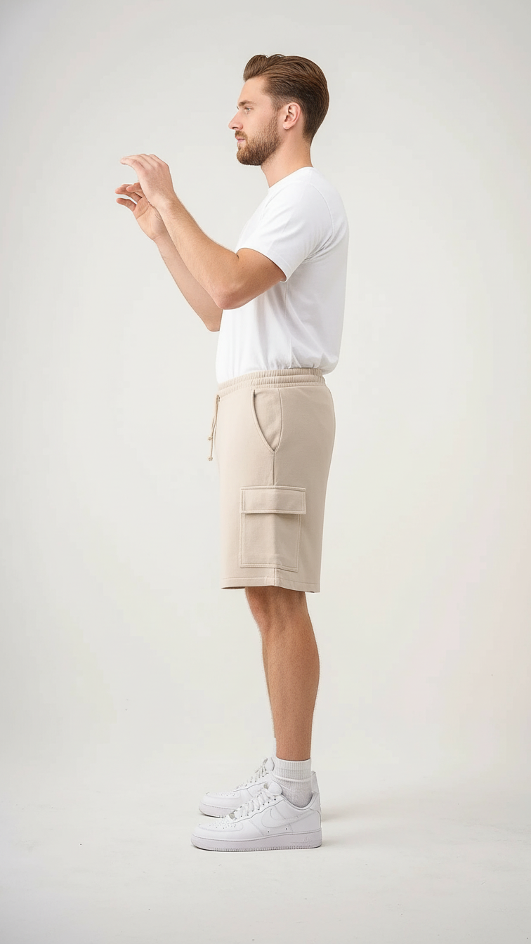 12 OZ Garment Dye Interlock Cargo Shorts