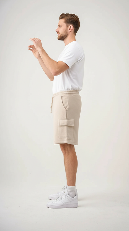 12 OZ Garment Dye Interlock Cargo Shorts