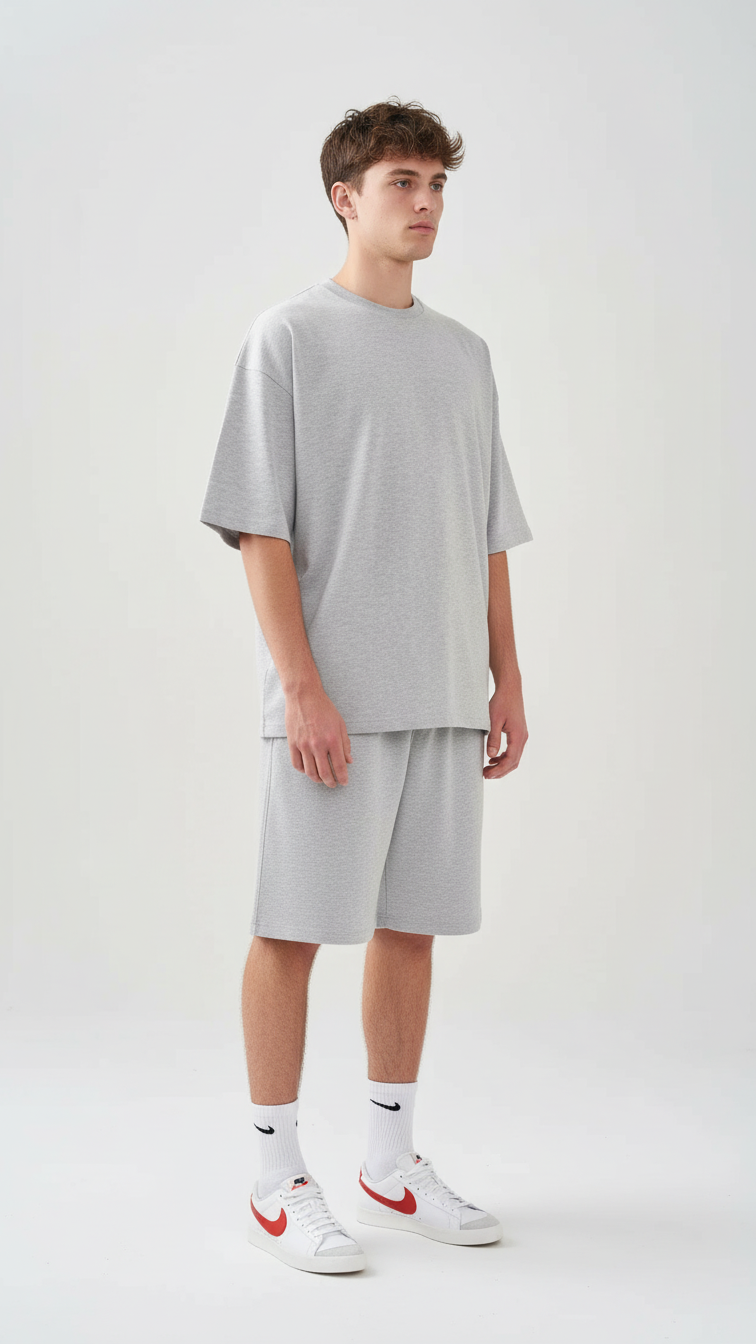 9 OZ Heavyweight French Terry T-Shirt And Short Set