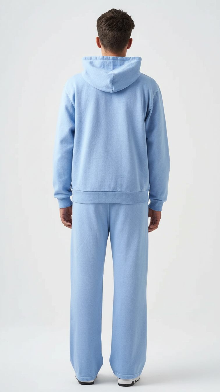 14 OZ Two-Way Zip Garment Dyed French Terry Sweatsuit