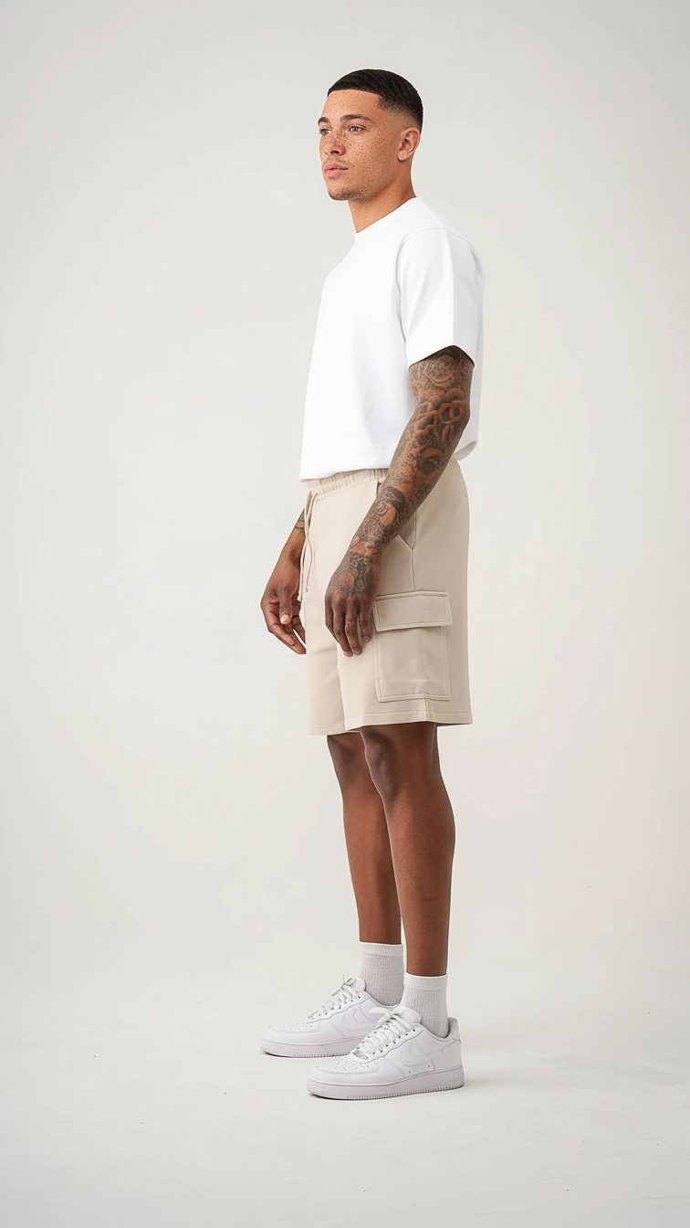 12 OZ Garment Dye Interlock Cargo Shorts