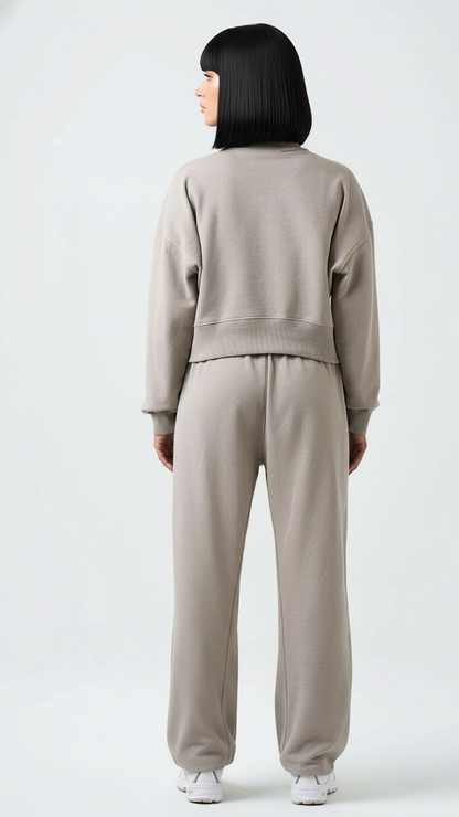 14 OZ French Terry Garment Dyed Mock Neck Sweatsuit