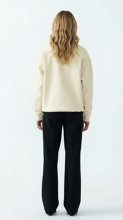 14 OZ Women's Oversized Heavyweight Fleece Quarter-Zip