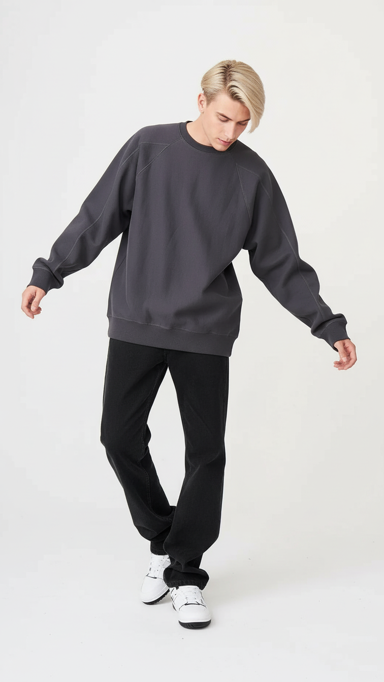 14 OZ Oversized Fleece Heavyweight Crewneck Sweatshirt