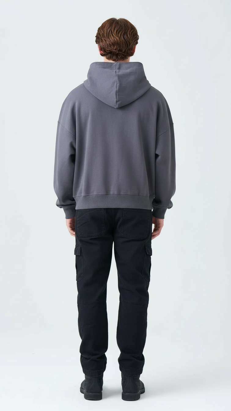 14 OZ Oversized Boxy Cropped Heavyweight Full-Zip Sweatshirt
