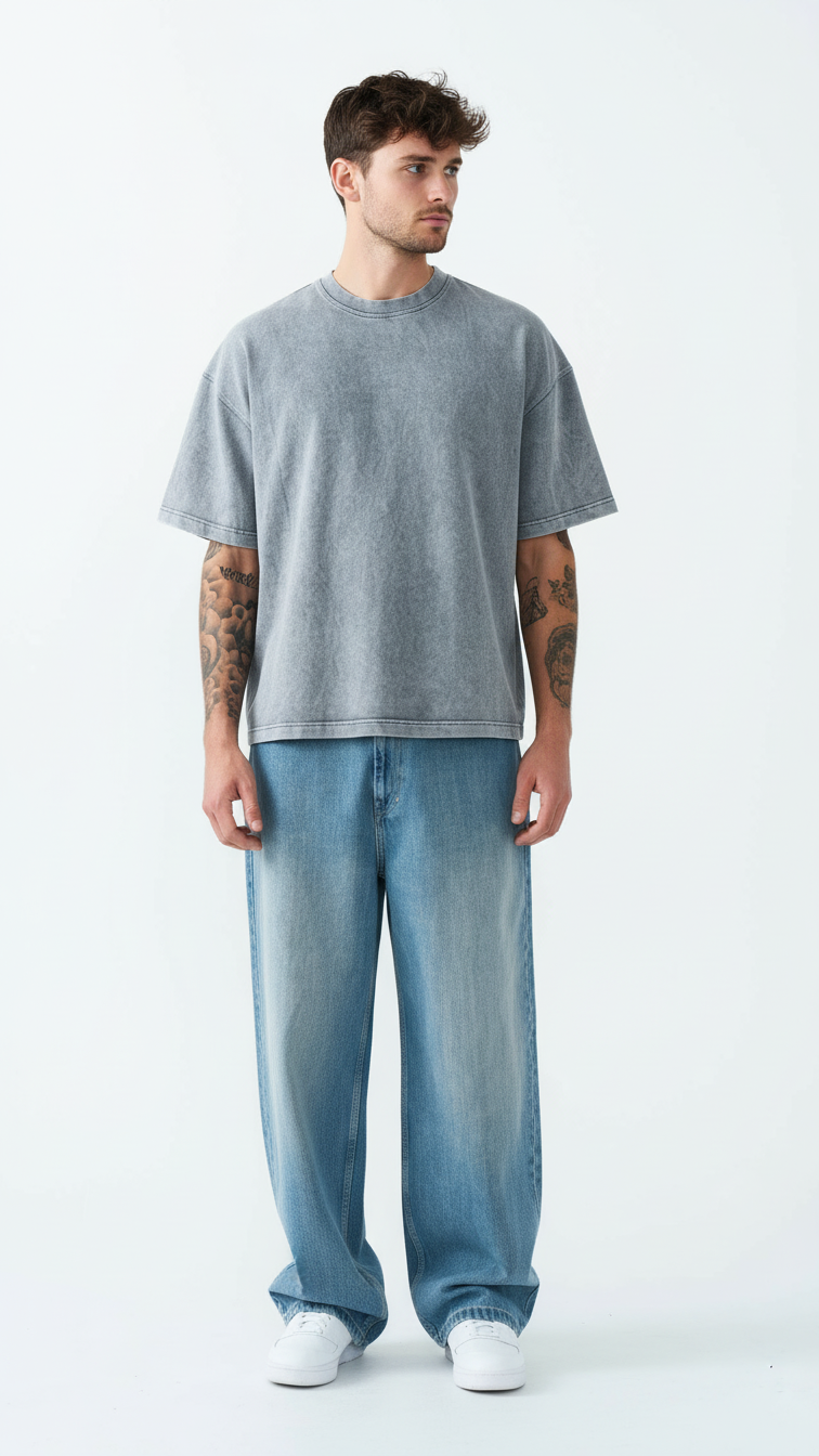 11 OZ Oversized Garment Dyed French Terry T-Shirt