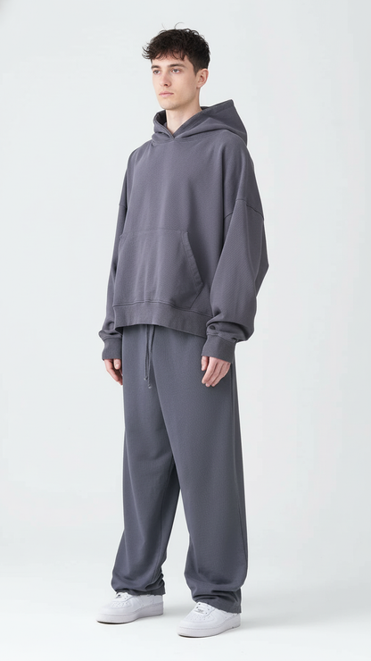 14 OZ Garment Wash French Terry Oversized Boxy Distressed Fleece Sweatsuit (Copy)