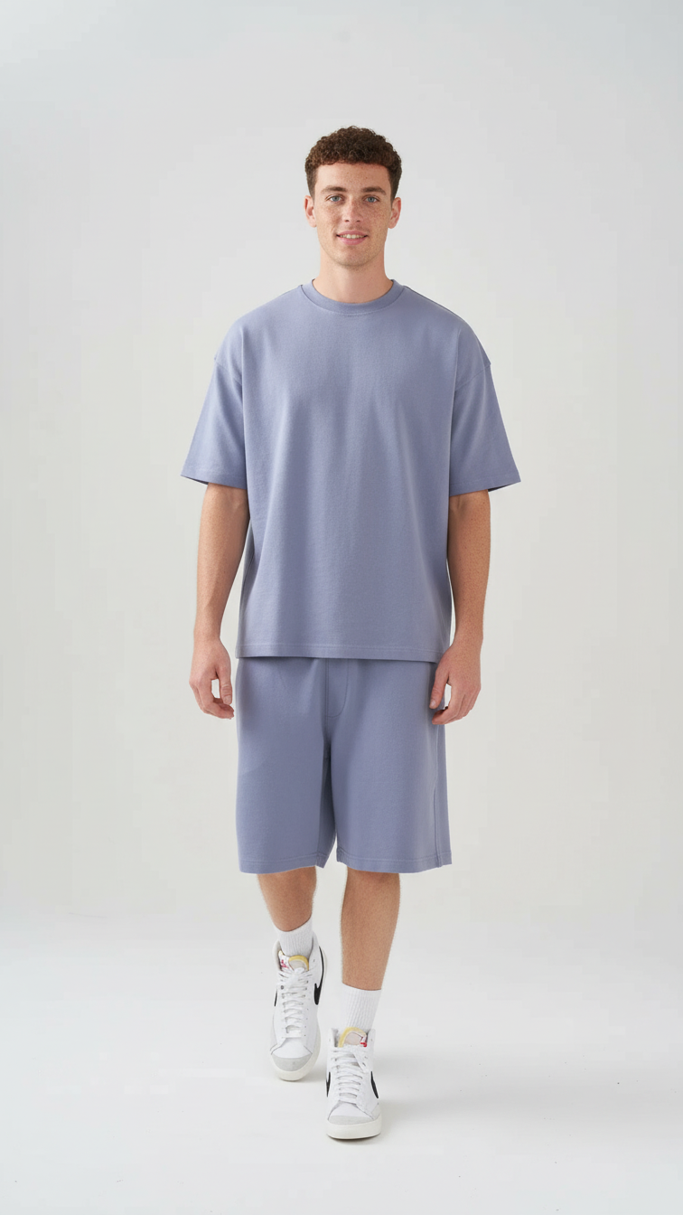 9 OZ Heavyweight French Terry T-Shirt And Short Set