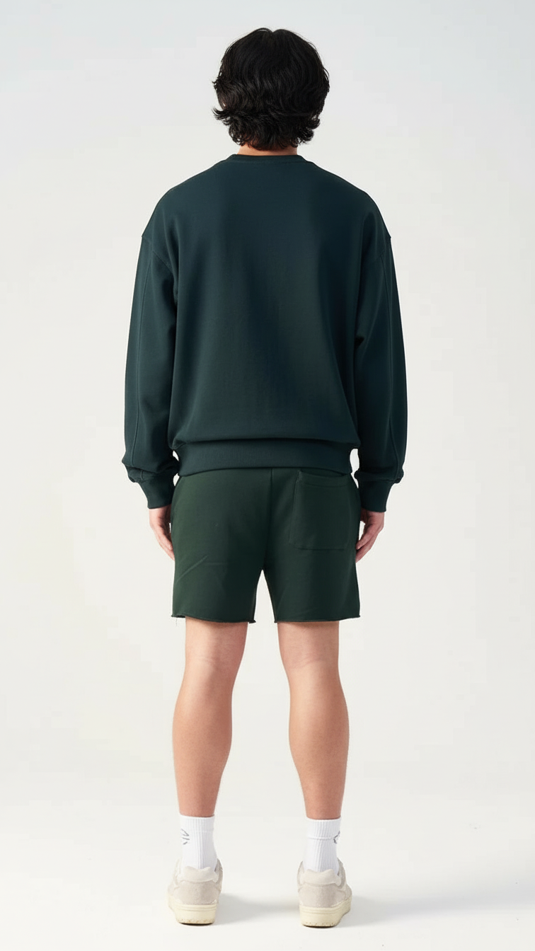 3D Raw Edge Fleece Sweatshorts