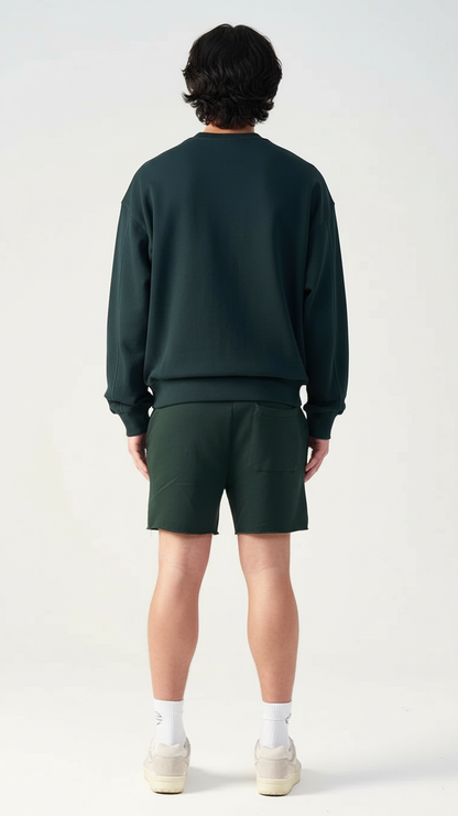 3D Raw Edge Fleece Sweatshorts