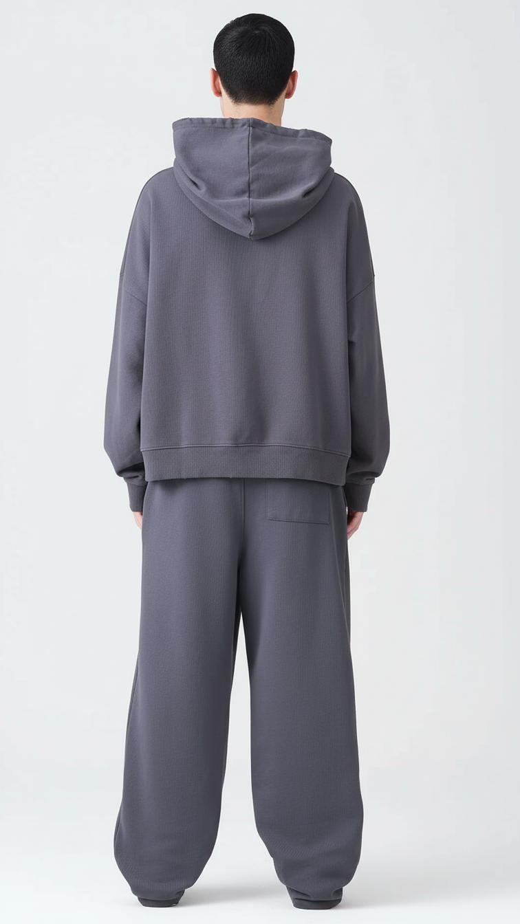 14 OZ Garment Wash French Terry Oversized Boxy Distressed Fleece Sweatsuit (Copy)