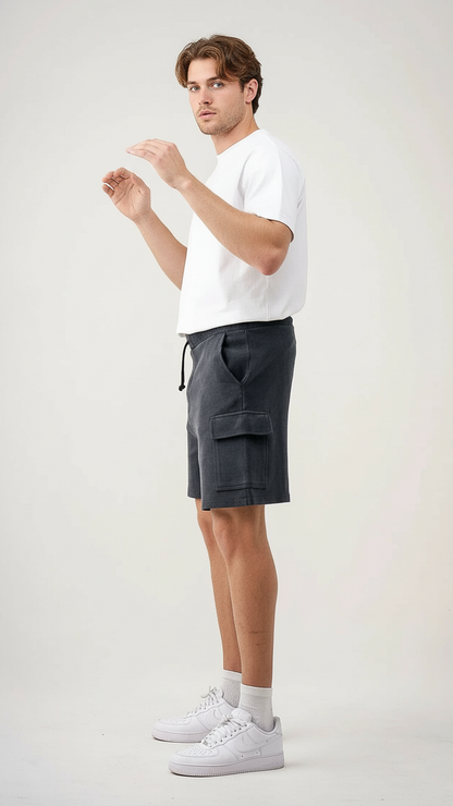 12 OZ Garment Dye Interlock Cargo Shorts