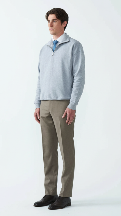 14 OZ Oversized Heavyweight Fleece Quarter-Zip