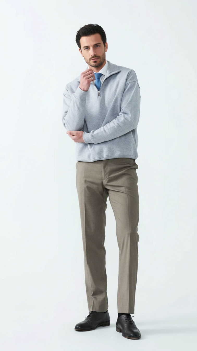 14 OZ Oversized Heavyweight Fleece Quarter-Zip