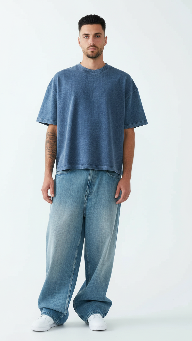 11 OZ Oversized Garment Dyed French Terry T-Shirt