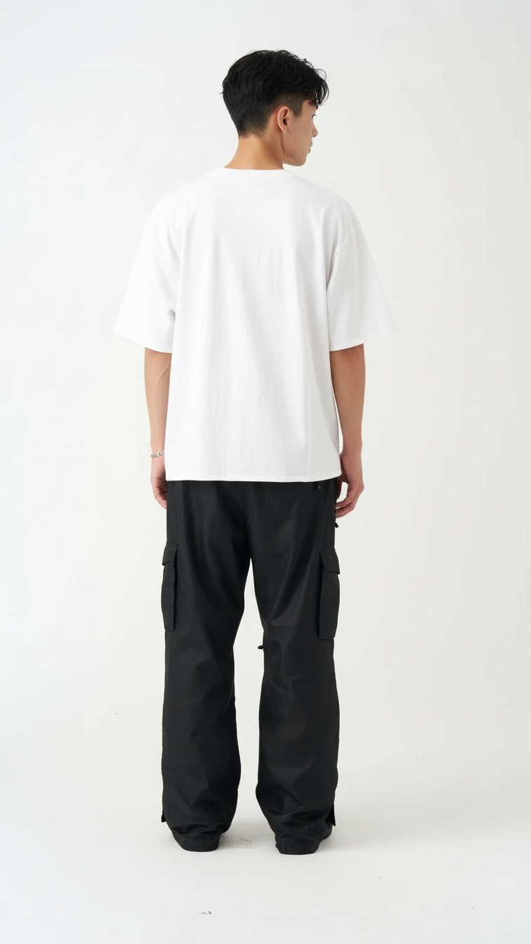 7 OZ Raw Edge Oversized Cropped T-Shirt