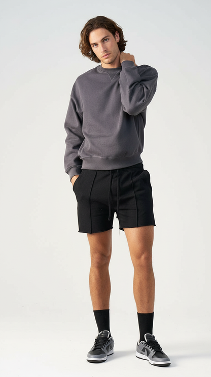 3D Raw Edge Fleece Sweatshorts