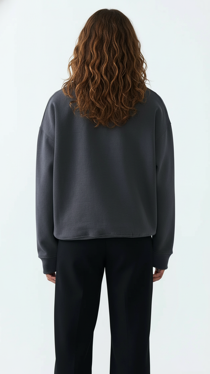 14 OZ Women's Oversized Heavyweight Fleece Quarter-Zip