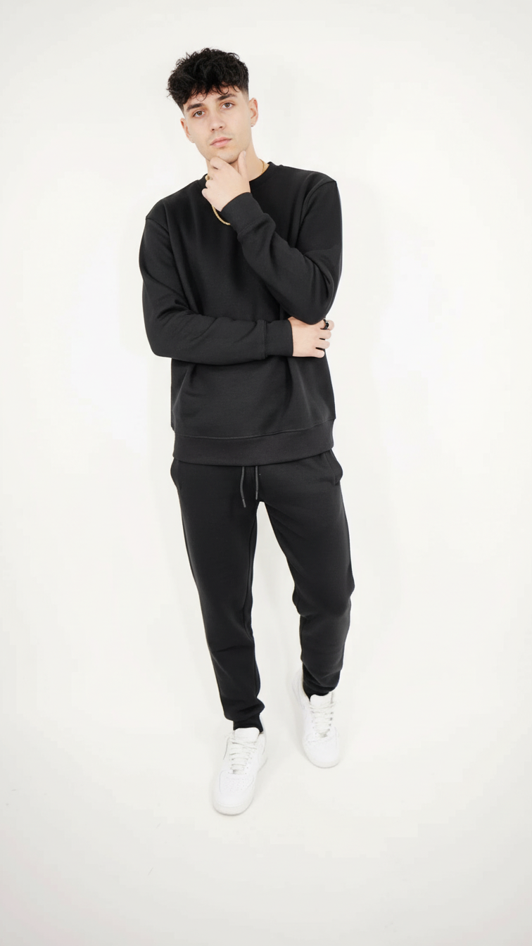 Tight Fleece Crew-Neck SweatSuit
