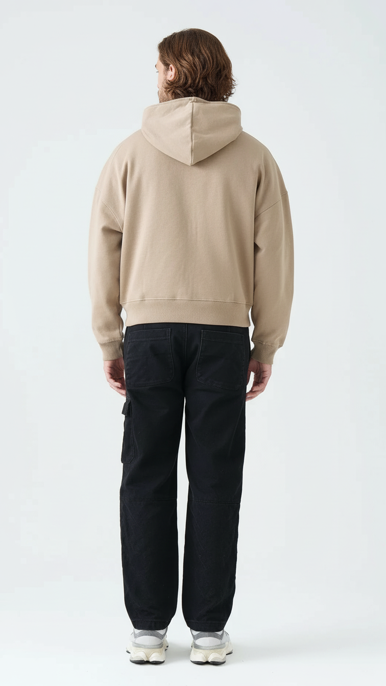 14 OZ Oversized Boxy Cropped Heavyweight Full-Zip Sweatshirt