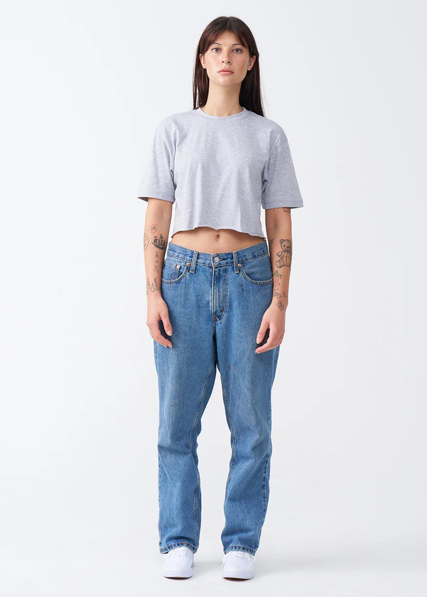 Combed Cotton Crop Top T-Shirt