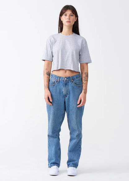 Combed Cotton Crop Top T-Shirt
