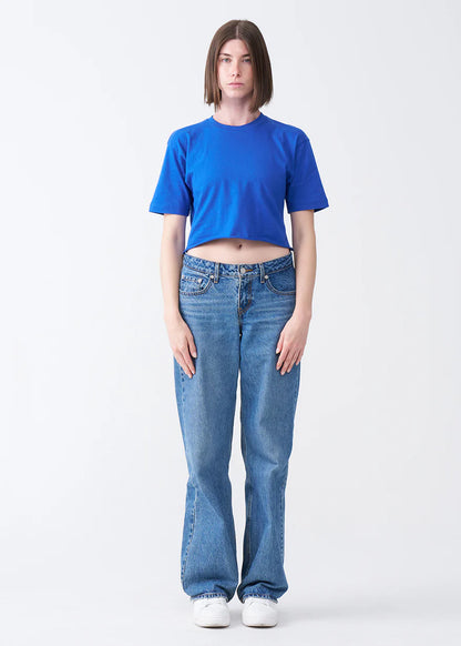 Combed Cotton Crop Top T-Shirt