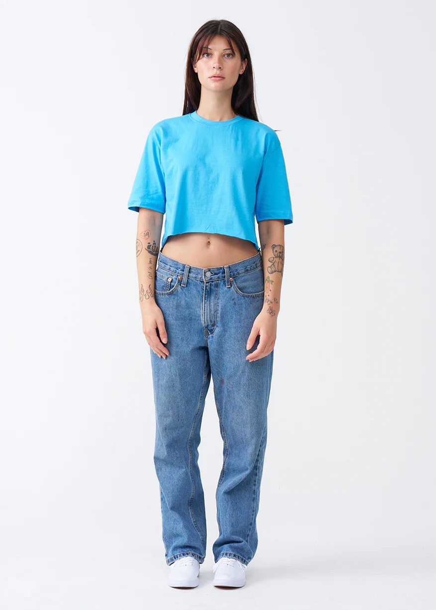 Combed Cotton Crop Top T-Shirt