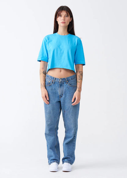 Combed Cotton Crop Top T-Shirt