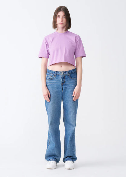 Combed Cotton Crop Top T-Shirt